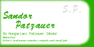 sandor patzauer business card