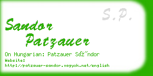 sandor patzauer business card